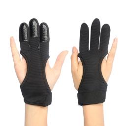 Luva de arco e flecha antiderrapante para recurvo, arco composto, protetor de 3 dedos para iniciantes, adultos, prática - Image 2