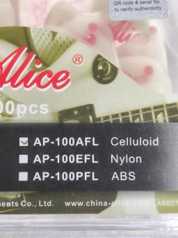 100 peças palhetas de guitarra de celulóide luminosa alice 0.46/0.71/0.81mm para baixo acessórios de guitarra elétrica acústica - Image 3