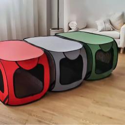 Canil portátil dobrável para cães e gatos, ninho de estimação interior e exterior, assento de carro, transportadora de viagem, leve e amp Folding Fence - Image 2