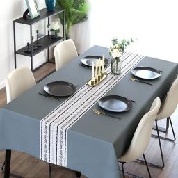 Toalha retangular para decoração de mesa, estilo nórdico, mesa de jantar, festa - Image 3