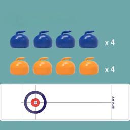 Jogos de tabuleiro divertidos para a família de 1 unidade para crianças e adultos: jogo de curling de mesa com 8 rolos e discos de shuffleboard - Image 6