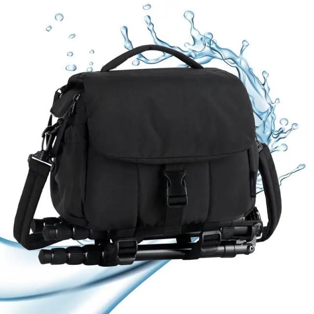 Bolsa de Viagem Leve e À Prova d'Água para Câmera com Capa de Chuva e Suporte para Tripé Compacto