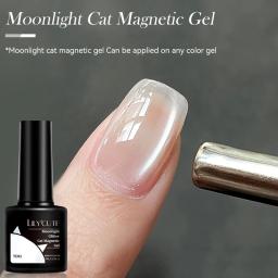 Lilycute Magnetic Gel Esmalte, Porcelana, Branco, Gato, Super Brilhante, Prata, Luar, Longa Duração, Soak Off, Verniz em Gel, 7ml - Image 2