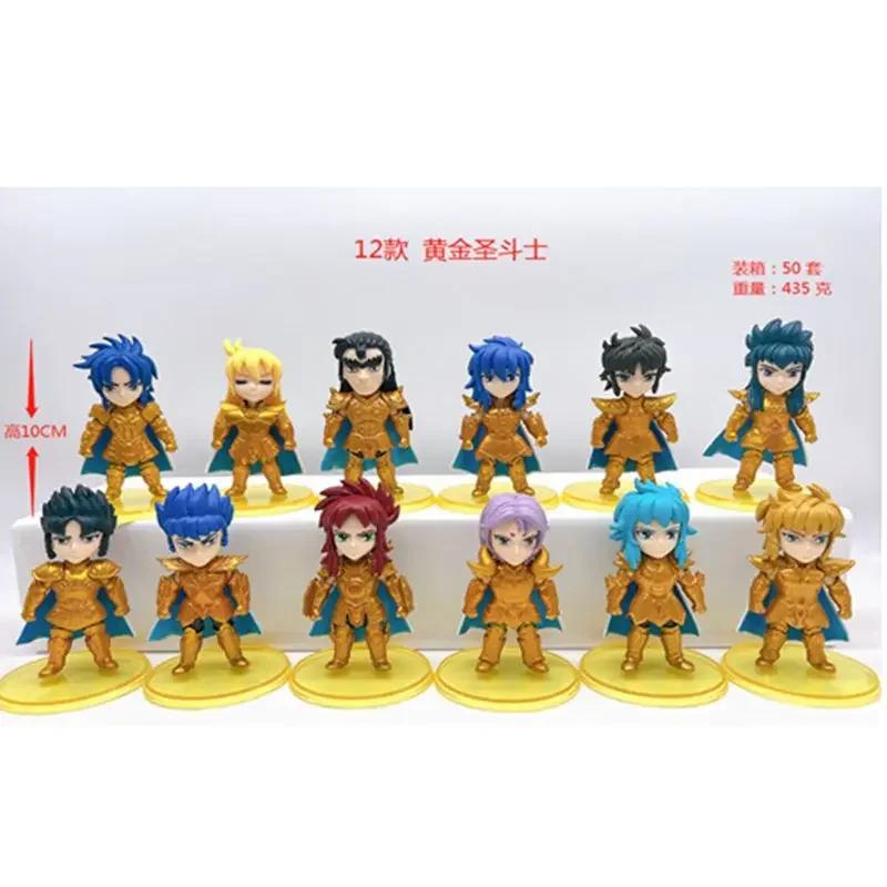 10cm saint seiya anime figura mito pano leo aiólia aquário camus câncer deathmask cavaleiro do zodíaco dourado bonecas japonesas hobbies - Image 1