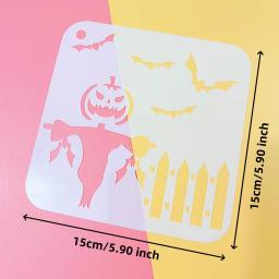 Reutilizáveis Halloween Desenho Aids, Projetos de Arte, Modelos, Estêncil Kit para Pintura em Parede De Madeira, Tecido Rock Sign, DIY, 24Pcs - Image 6