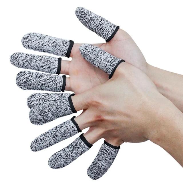 Luvas Anti-Corte Flexíveis para Cozinha com Protetores de Dedos - 10 Peças de Segurança Nível 5