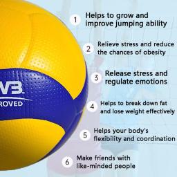 Bola De Vôlei De Competição Profissional com Bomba Opcional e Agulha, Net Bag Acessórios, Modelo 200, Novo - Image 6