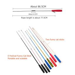 Telescópica três seções Pet Cat Stick, suprimentos engraçados sem cabeça de gato - Image 6