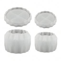 Moldes de Plantador de Silicone em Diamante Vasos e Pires de Concreto DIY Artesanato Artesanal para Decoração de Jardim Doméstico 1 Conjunto - Image 3