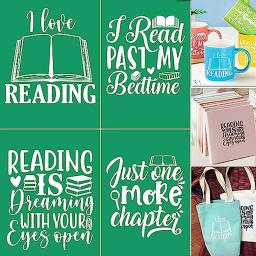 Auto-adesivo Silk Screen Stencils, Reutilizável Reading Book, transferências de malha, Home Decoração Wall, Artesanato artesanal - Image 1