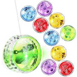 Light Up Yoyo Joaninha Brinquedos para crianças e adultos, bolas engraçadas, cores misturadas, brinquedos infantis profissionais, brilho em massa, cor aleatória, 10 peças - Image 1