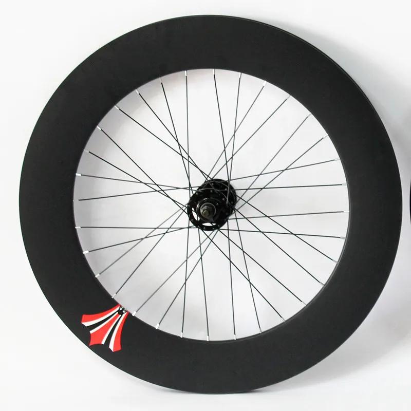 Rodas de bicicleta de engrenagem fixa 700c 90mm, liga de alumínio, fixie track, peças de bicicleta de velocidade única, roda de corrida com cubo de rolamento 32h - Image 1