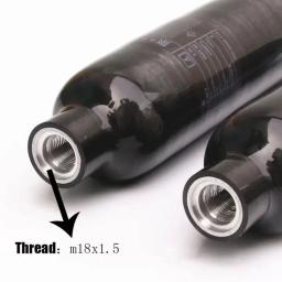 Cilindro de fibra de carbono 4500psi 300bar 30mpa 0,36l 0,42l 360cc 420cc tanque hpa cilindro de mergulho de alta pressão m18 * 1.5 - Image 5