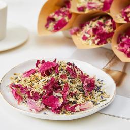 Cones de confete personalizados para casamento, bandeja de flores secas, suporte de pétalas, cone de papel, decoração de festa, bandeja de pétalas 100% naturais - Image 3