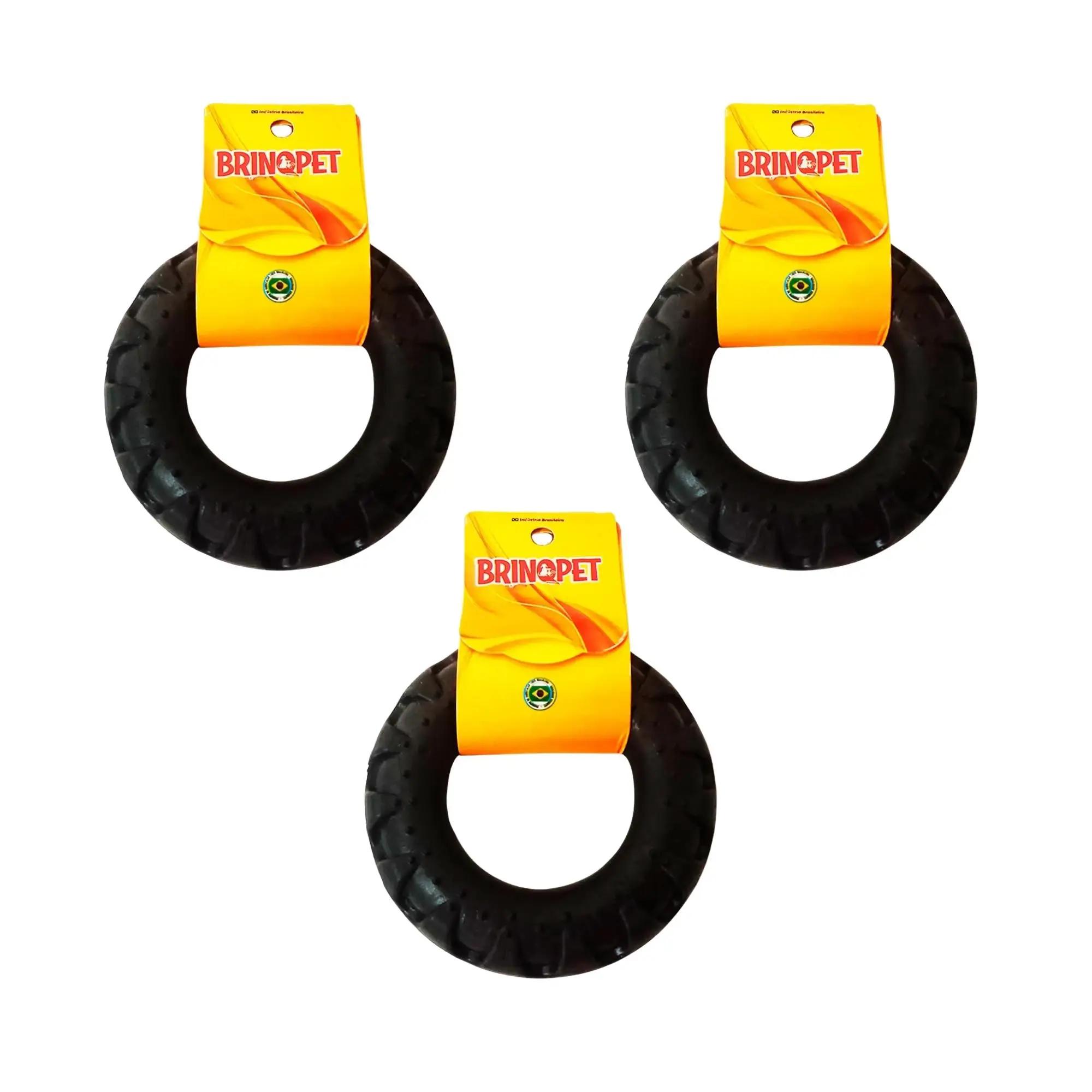 Kit 3 Brinquedos para Cães Cachorro Pneu de Borracha M - Image 1