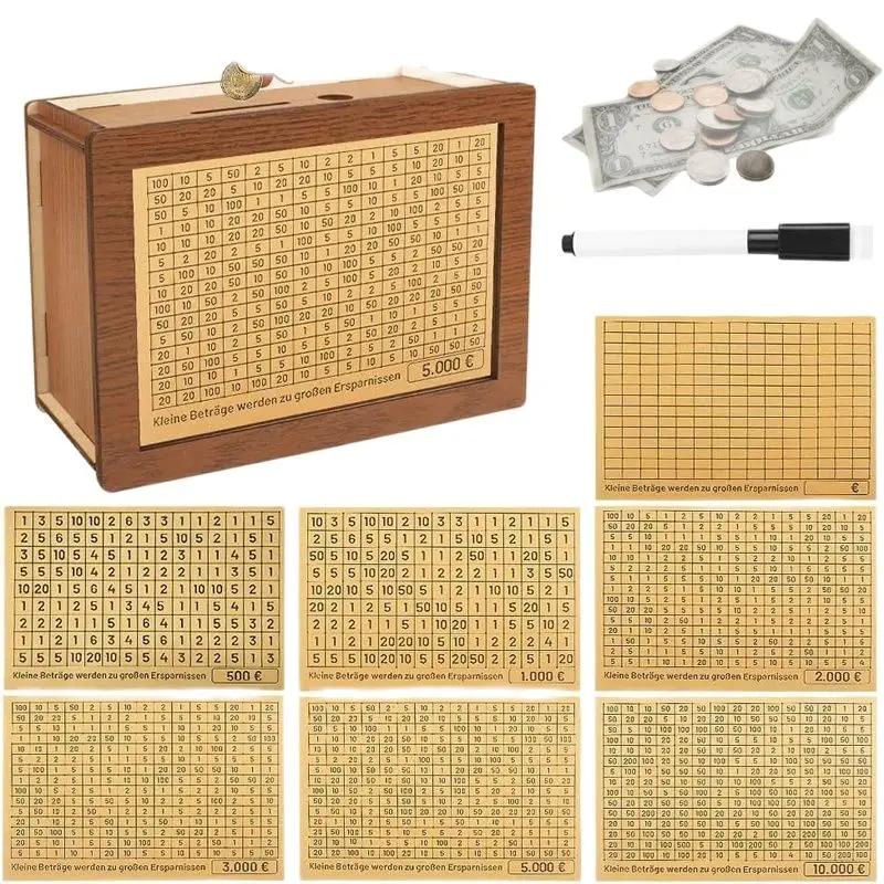 Dinheiro Japonês Poupança Mealheiro com Hábito Objetivo para Adultos e Crianças, Caixa de Dinheiro, Dinheiro Poupança, Dinheiro Poupança, Dinheiro Moneybox, Caixa De Dinheiro De Madeira, Presentes - Image 1