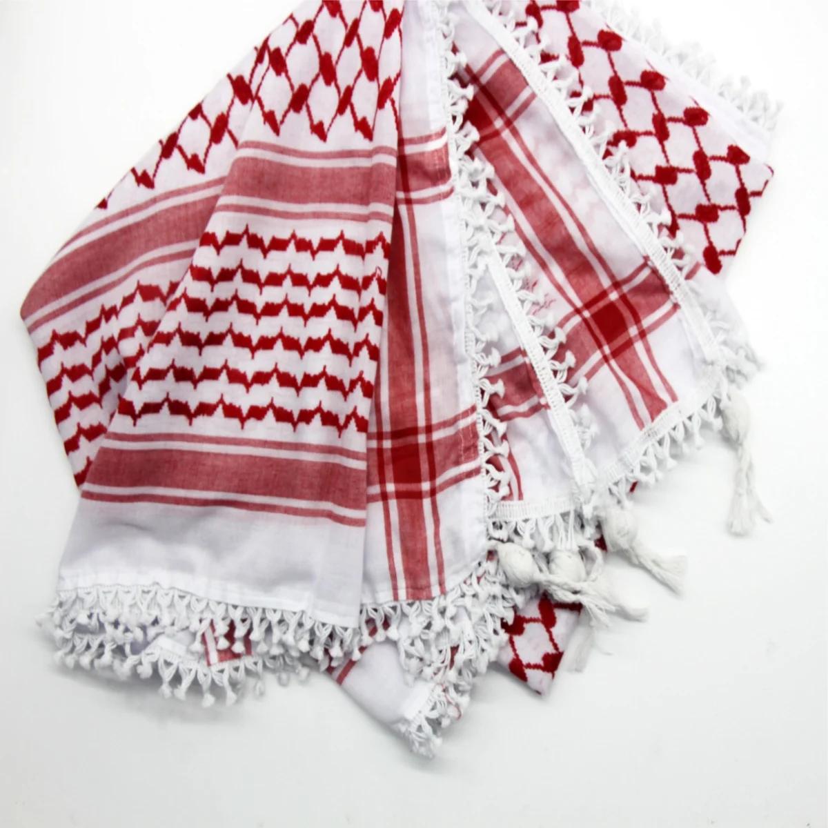 Atividades ao ar livre, turismo, camping, cachecol de malha com borla árabe Shemagh Keffiyeh cachecol CS cachecol deserto caminhadas cachecol foulard moto - Image 1
