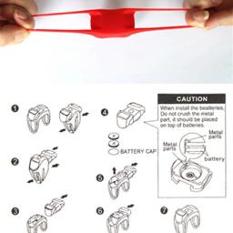 Silicone Double-Eye bicicleta LED Light, luz de advertência de segurança, luz decorativa, 6ª geração - Image 3