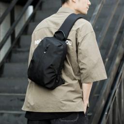 Moyyi simples moda à prova dwaterproof água náilon homem estilingue saco melhor leve crossbody saco de peito feminino esporte viagem um ombro - Image 6