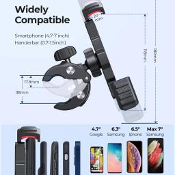 Rion suporte de telefone para bicicleta, suporte móvel para smartphone de motocicleta, acessórios mtb, montagem de bicicleta de estrada, 4.7-7 polegadas 360 ° - Image 3