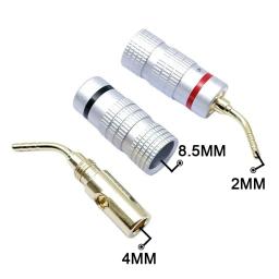 Som Musical 2/8/12/24 Peças Banhado A Ouro 4mm Banana Plug Pin Tipo Áudio Speaker Fio Adaptador Cabo Conector Banana Para Vídeo - Image 2