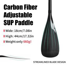 Ajustável Full Carbon Fiber SUP Paddle para surf, prancha inflável, Stand Up Paddle com bolsa grátis, 3 peças - Image 2