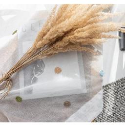 Cortina de tule branco bordada com pontos coloridos para crianças, quarto, sala de estar, linho moderno, voile transparente, painel de tela de janela zh035h - Image 3