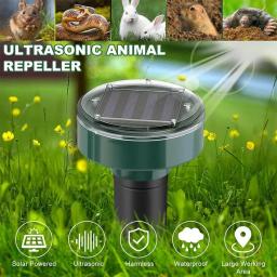 Ultrasonic Solar Power Animais Repelente, Impermeável, Ao ar livre, Pragas, Roedor, Gopher, Dissuasão, Vole, Serpente, Caçador - Image 3