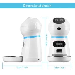 Aço inoxidável Inteligente Alimentador Automático Pet, Gravação de Voz, Tela LCD, Temporizador para Dog Food Bowl, Cat Food Dispenser, Pet Supplies, 3.5L - Image 4