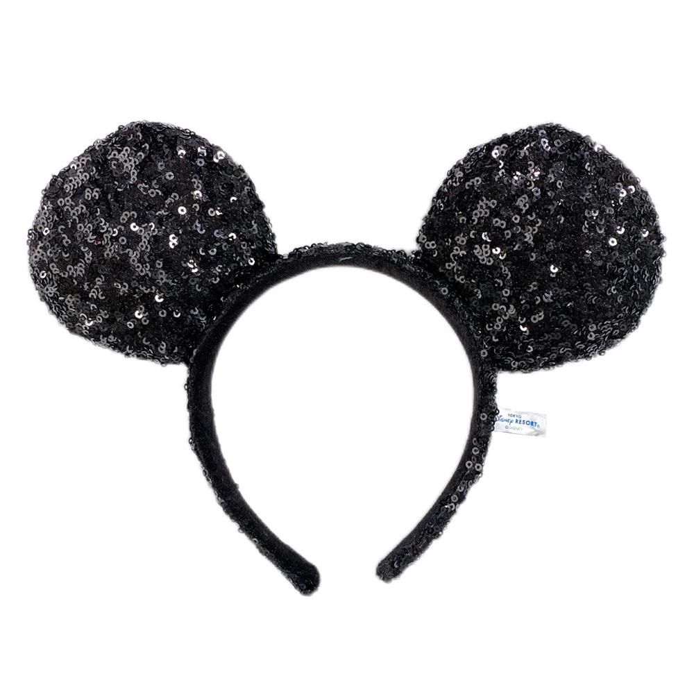 2025 disney mickey bandana plutônio preto orelhas de morcego bandana natal gengibre cosplay hairband disneyland carta bandana presente - Image 1