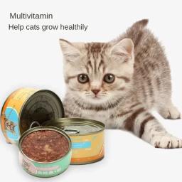 Cat Staple Food Can, Comida Molhada para Adultos para Petiscos, atum, Gatinho, Adulto, Novo, 3 latas, 170g, 2024 - Image 4