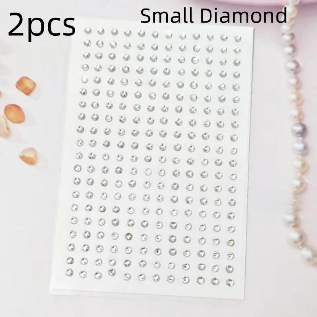 Adesivos 3D de Maquiagem em Forma de Diamante para Olhos e Rosto - Coloridos, Espumantes e Brilhantes para Festivais de Música e DIY