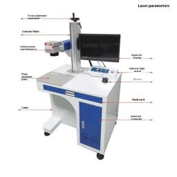 Máquina de gravação a laser de vidro uv fibra de metal 20w 30 50 desktop chuangxin máquina de marcação a laser semiautomática - Image 4
