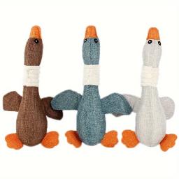 Goose Squeaky Stuffed Plush Animals, Brinquedos de Treinamento para Chewers Agressivos, Cão e Gato, Raça Pequena, Decoração da Casa, 1 PC - Image 1