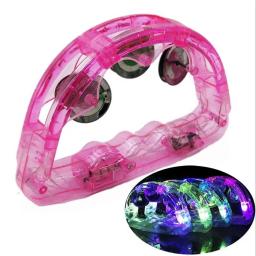 Piscando Pandeiro Instrumento Musical, Shaking Toy, Light Up Sensory Toy, Luz de três cores para festa de concerto, Evento noturno - Image 6