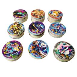 Pokemon Cards for Kids, Round Tazos Cards, Pikachu Game Collection, Paper Repeat, Cartões Chineses, Cartões Falsos, Crianças Falsas, Presente de Aniversário do Menino, 200PCs - Image 1