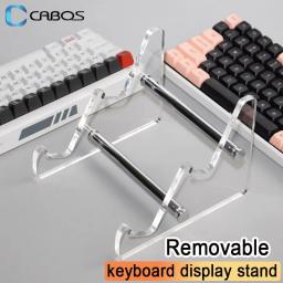 Suporte de exibição de teclado acrílico transparente, 3 camadas, camada titular, bandeja para computador, teclado mecânico - Image 1