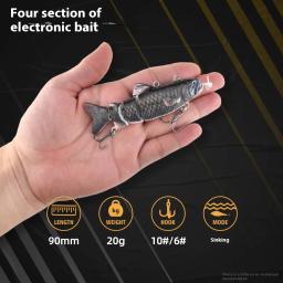 Recarregável Robotic Fish Lure, isca de hélice-motorista auto-natação, isca de LED eletrônico, novo, 90mm, 20g - Image 2
