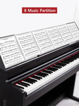 Pasta de música para folha A4, Partição de música, Pasta Piano, Partições de música, Folheto, Expansão Music Case, 8 páginas - Image 1