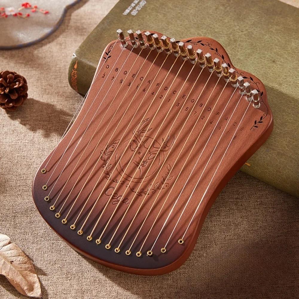 Cega-Mini Harpa Lira Portátil para Crianças, 17 Cordas, Fingerstyle, Instrumentos Musicais Profissionais, Iniciantes Small Gift - Image 1