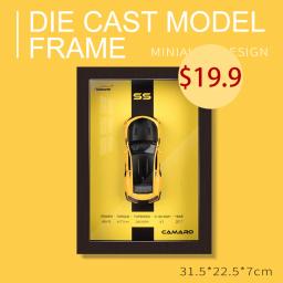 Modelo de carro esportivo Photo Frame, Metal Liga, Simulação Automática, Brinquedo de Corrida, Velozes e Furiosos, Presente Kid, Decoração, Puxar, 1:32, 3D - Image 1
