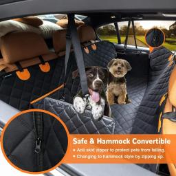 Traseiro assento extensor para cães, Tampa do assento de carro com fundo duro, Cão Car Seat Bed, Waterproof Dog Hammock, Car Pet banco traseiro - Image 2