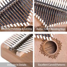 17 Teclas Kalimba Thumb Piano, Teclado Pessoal, Instrumento Musical, Acessórios para Performance, Grande Presente para Presente de Natal - Image 2