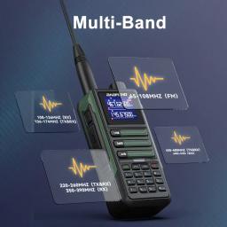 2 peças baofeng uv16m v2 walkie talkie 15w 50km de longo alcance 999ch presunto rádios fm uhf vhf typec carga inc redução de ruído rádio bidirecional - Image 2