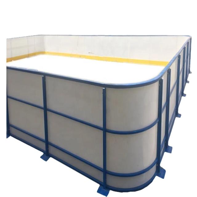 Almofada Sintética para Tiro de Hóquei no Gelo com Painel Branco UHMWPE