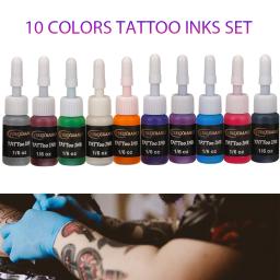 Pigmento de Tinta de Tatuagem com Caixa, Kits Corporais, Tintas de Beleza Profissionais, Maquilhagem, Semi-Permanente, 5ml, 10 Cores, 7 Cores - Image 2