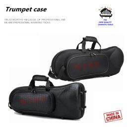 Estojo trompete estilo moda de alta qualidade bolsa de instrumento em bronze mochila portátil reforçada caixa moldada acessórios de trompete - Image 1
