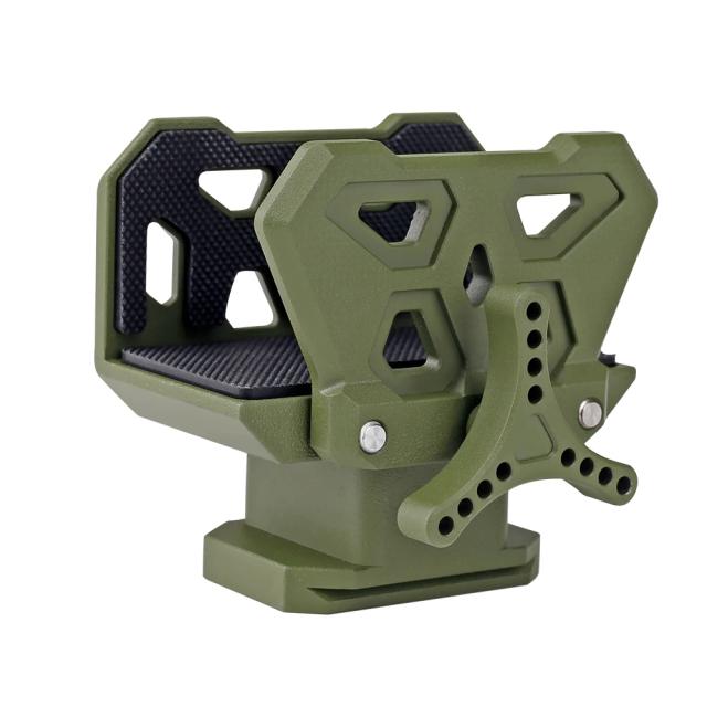 Adaptador Tático de Caça em Alumínio com Braçadeira para Montagem em Tripé e Rosca 3/8" tipo Arca