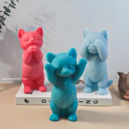 Molde De Silicone De Vela Grande Gato Bonito, Aromaterapia 3D, Artesanato De Gesso, Cozimento De Chocolate DIY, Fabricação De Blocos De Gelo - Image 2