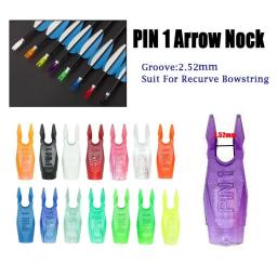 12/24 pçs tiro com arco pin1 nock sulco 2.5mm seta cauda para 4.2/6.2mm arco recurvo e flecha alvo tiro caça acessórios - Image 1
